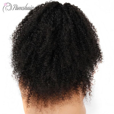 250% Density Malaysian Curly Lace Front. Wig - Wigs Pamshair