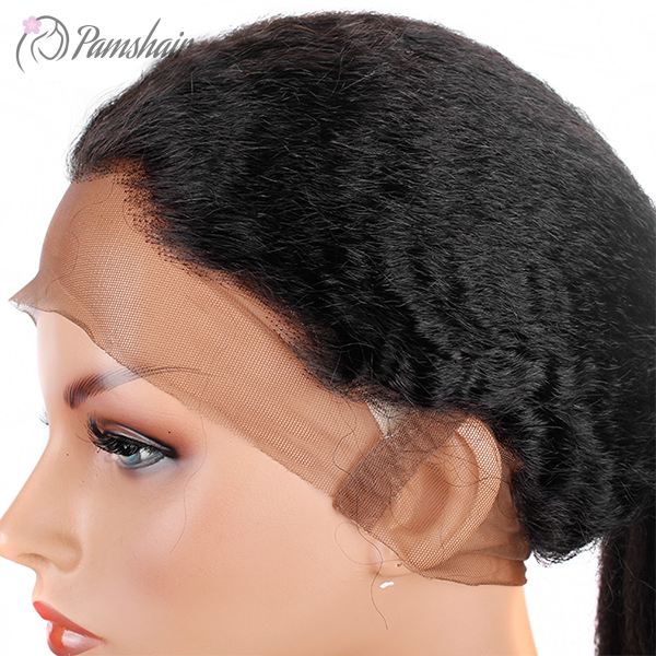 Customised kinky straight lace front 250 density Pamshair